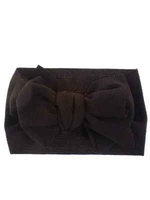 Large Bow Hair Band Headwear for Baby Girls and Toddlers - Black