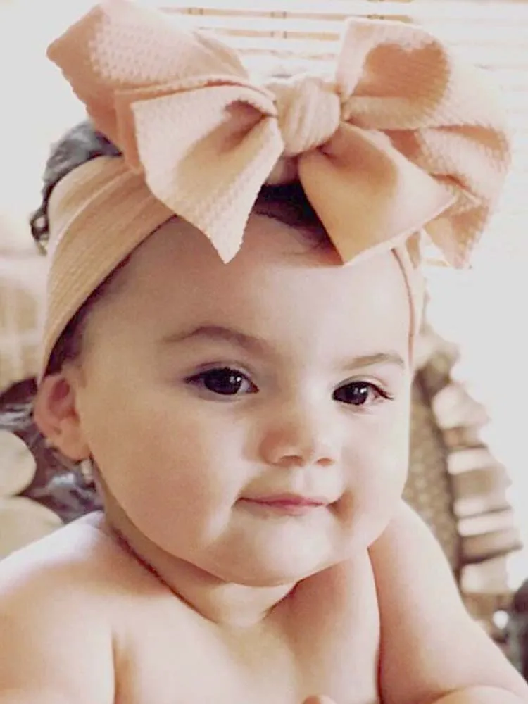 Large Bow Hair Band Headwear for Baby Girls and Toddlers - Red