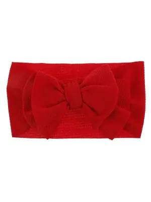 Large Bow Hair Band Headwear for Baby Girls and Toddlers - Red