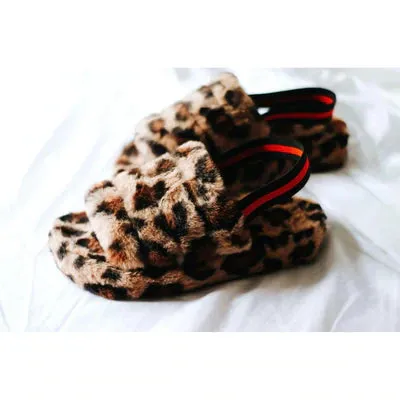 Leopard Plush Slippers