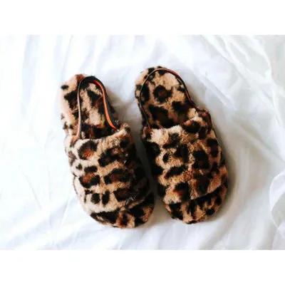 Leopard Plush Slippers