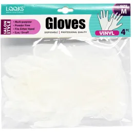 LQQKS VINYL GLOVES  4PC