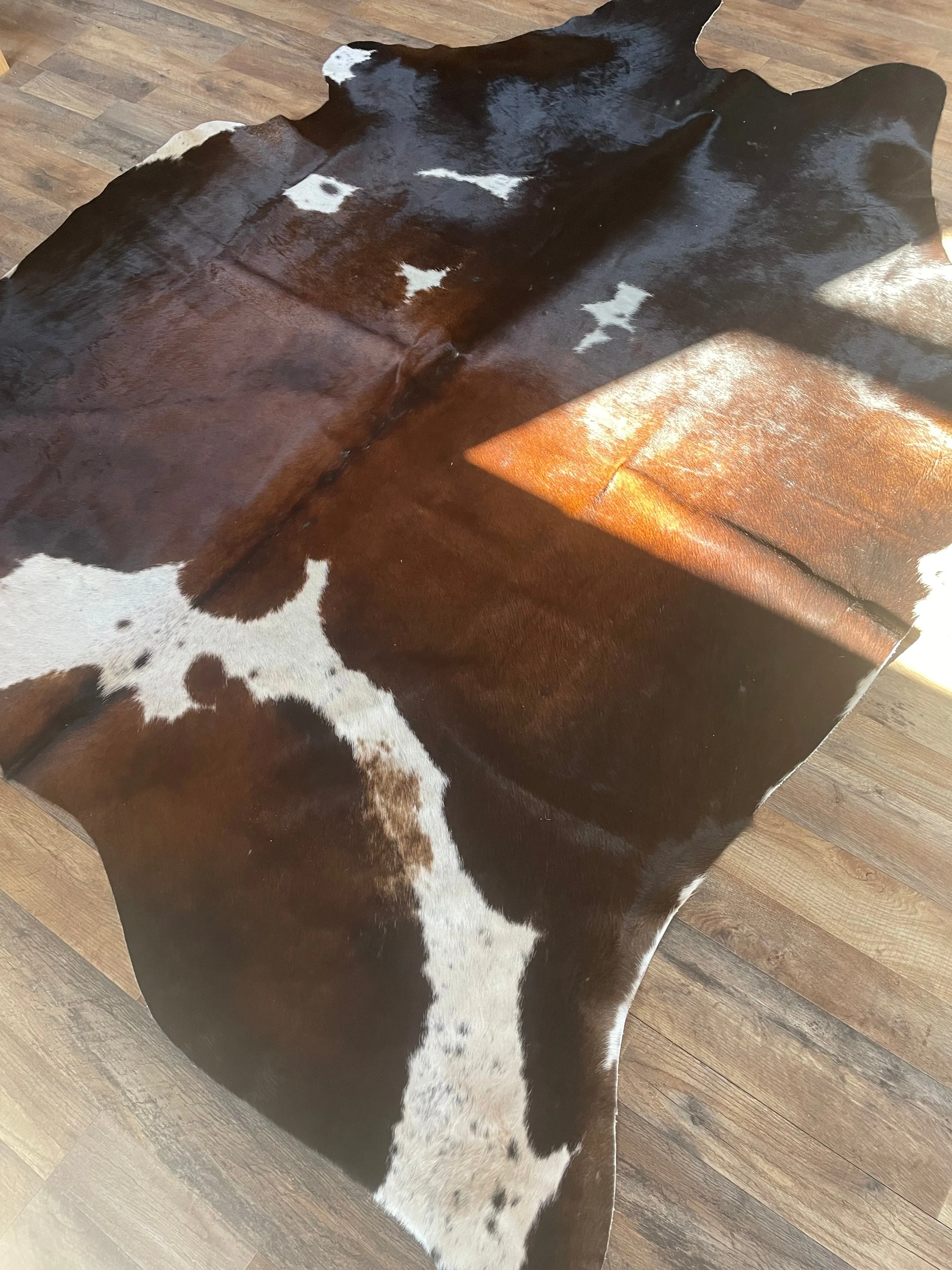 Mahogany brown, cowhide 5’5x7