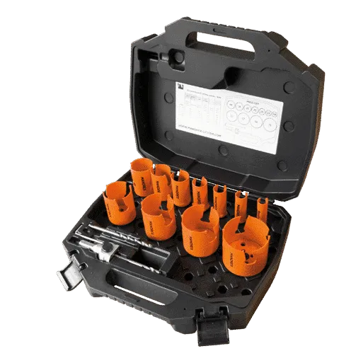 Mandrex MHSE1001H MXqs Hole Saw Kit - Electrician - TCT 7 Piece Set & Case