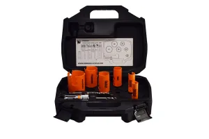 Mandrex MHSP1001C MXqs Hole Saw Kit - Plumber - TCT 6 Piece Set & Case