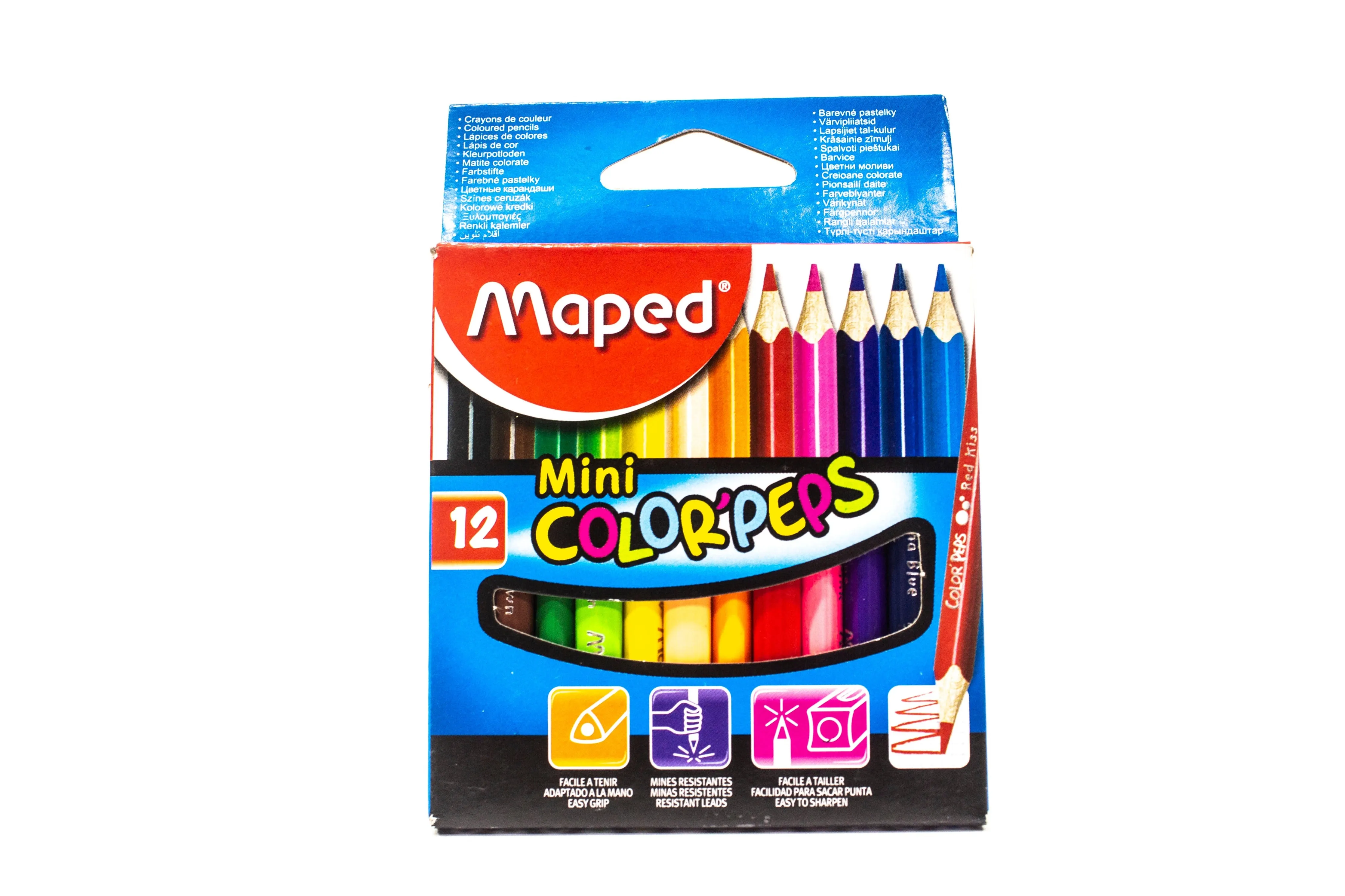 Maped Color Peps Coloring Pencil 12C Mini 862812 | 24SETS PER BOX