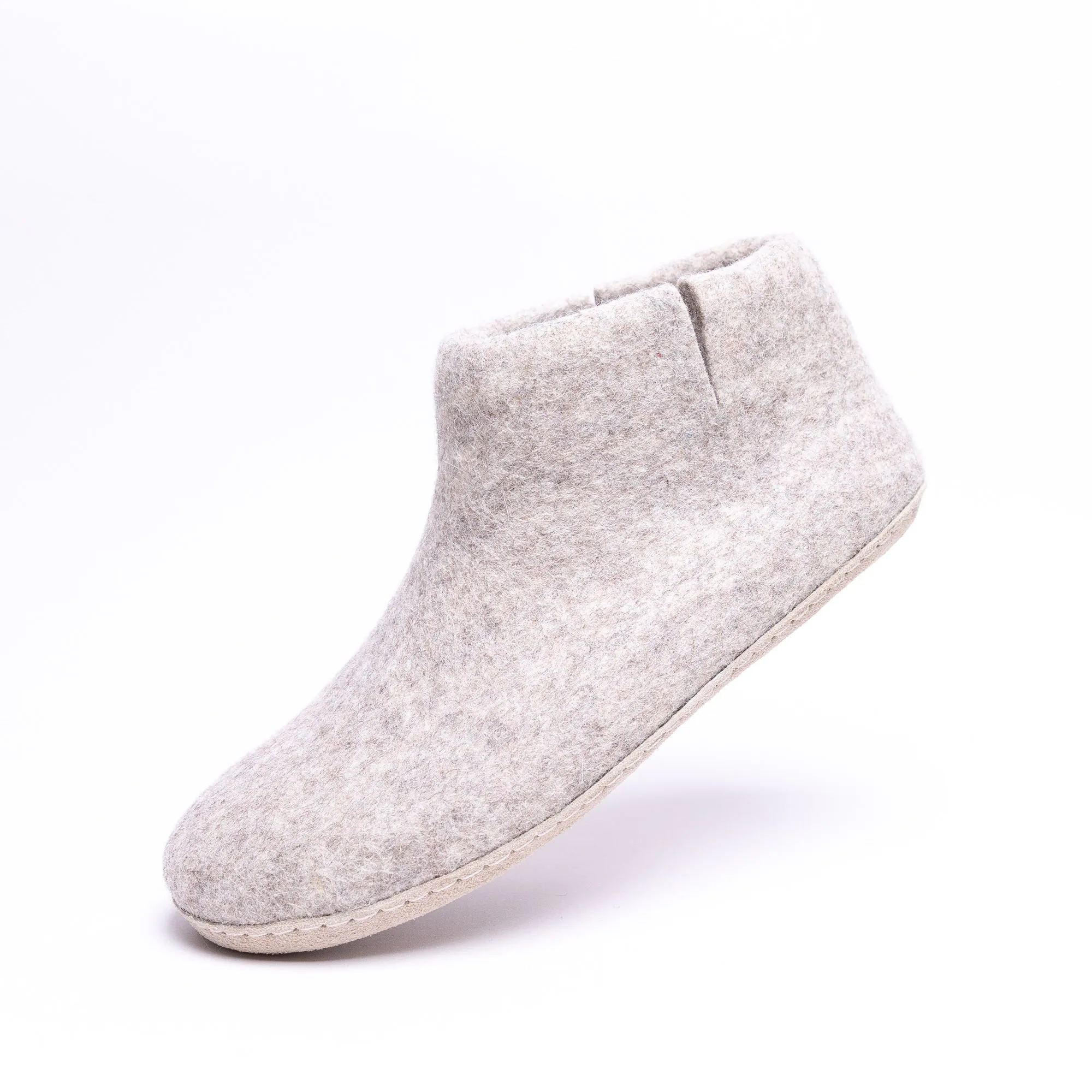 Marbled Tan Wool Felt Boot for Men & Women
