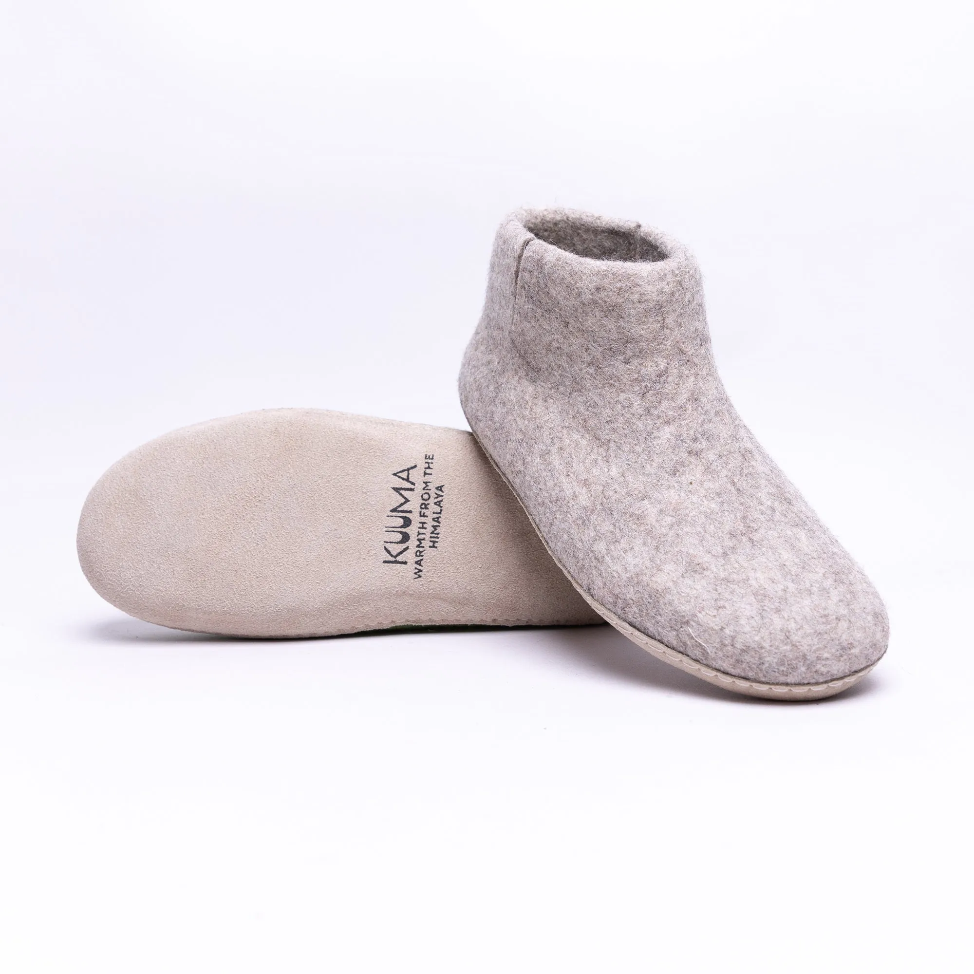Marbled Tan Wool Felt Boot for Men & Women