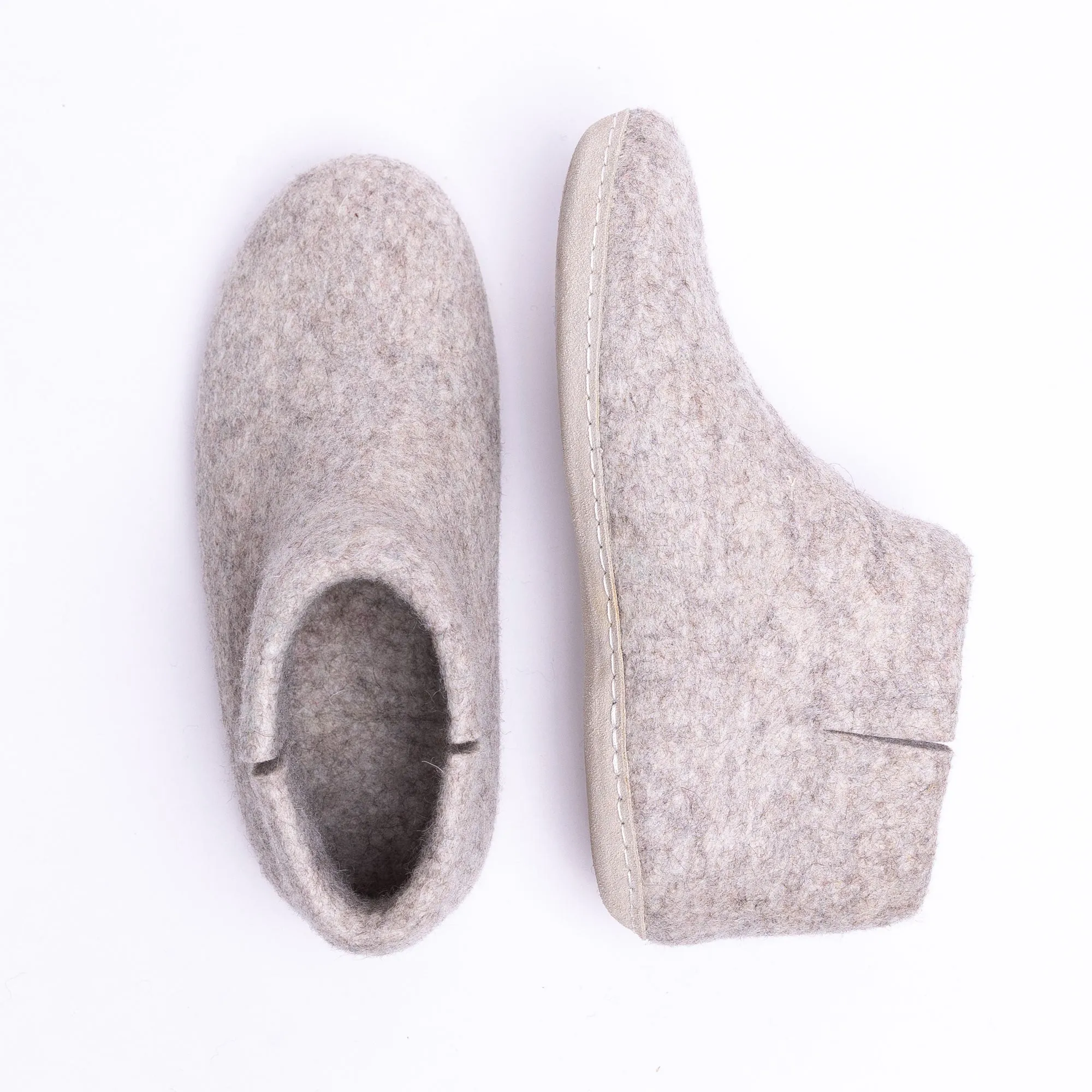 Marbled Tan Wool Felt Boot for Men & Women