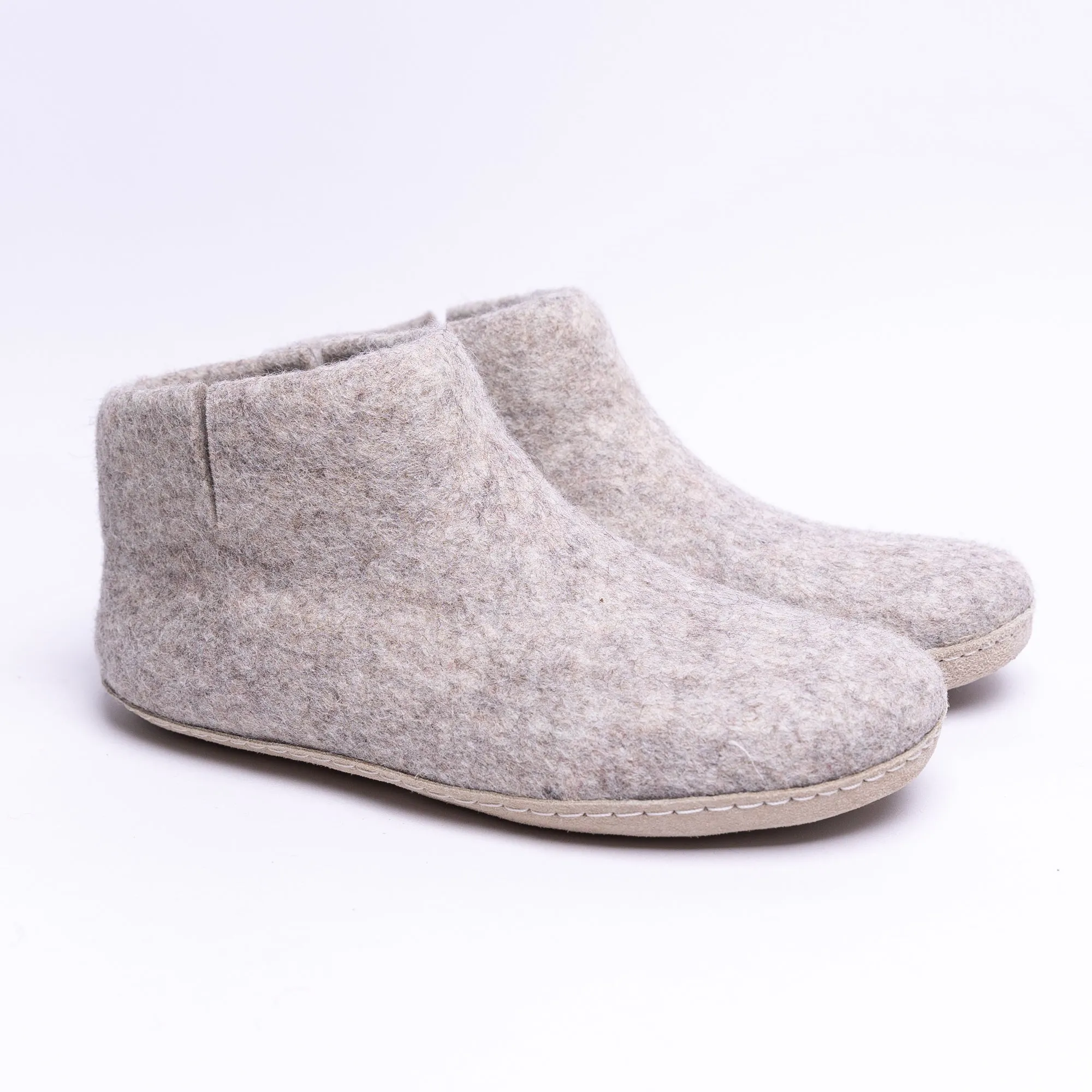 Marbled Tan Wool Felt Boot for Men & Women