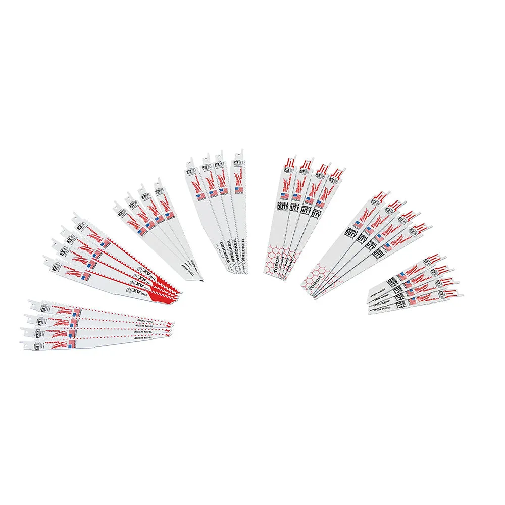 Milwaukee 49-22-1132 32 Piece SAWZALL Demolition & Standard Blade Set