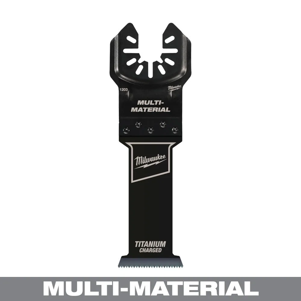 Milwaukee 49-25-1203 OPEN-LOK 1-1/4" TITANIUM CHARGED Bi-Metal Multi-Material Multi-Tool Blade