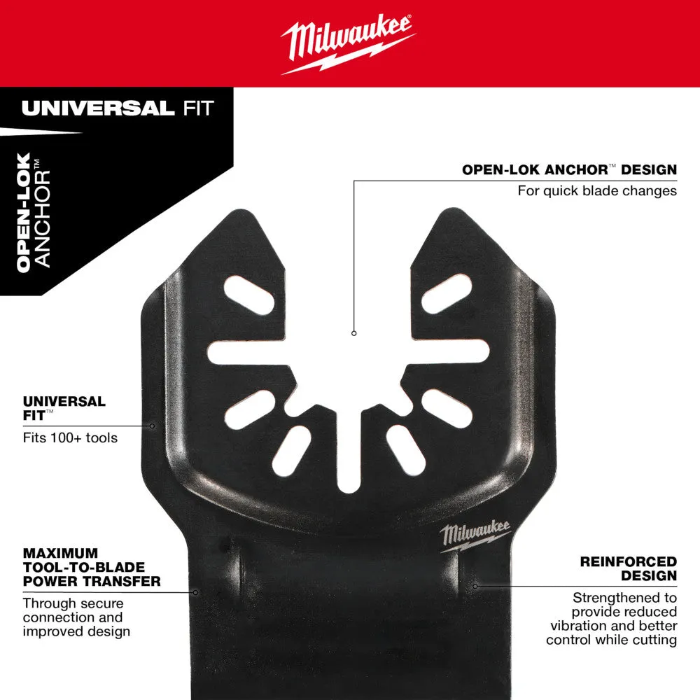 Milwaukee 49-25-1203 OPEN-LOK 1-1/4" TITANIUM CHARGED Bi-Metal Multi-Material Multi-Tool Blade