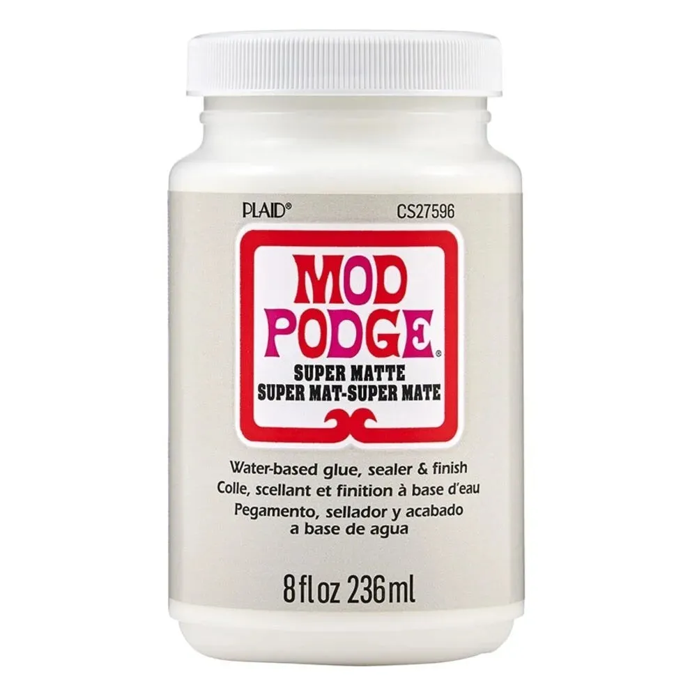 Mod Podge Super Matte Glue Sealer Finish Quick Drying Clear - 8 fl oz