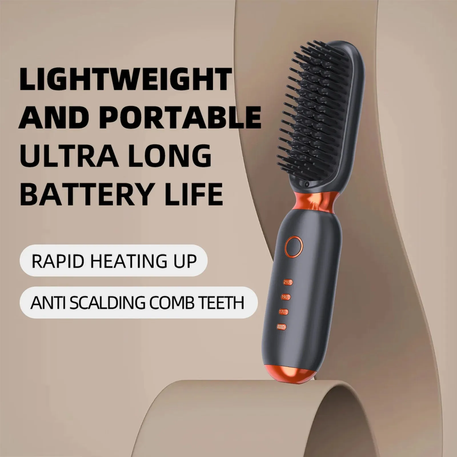 Multi Purpose Smoothing Ceramic Hair Straightener Brush