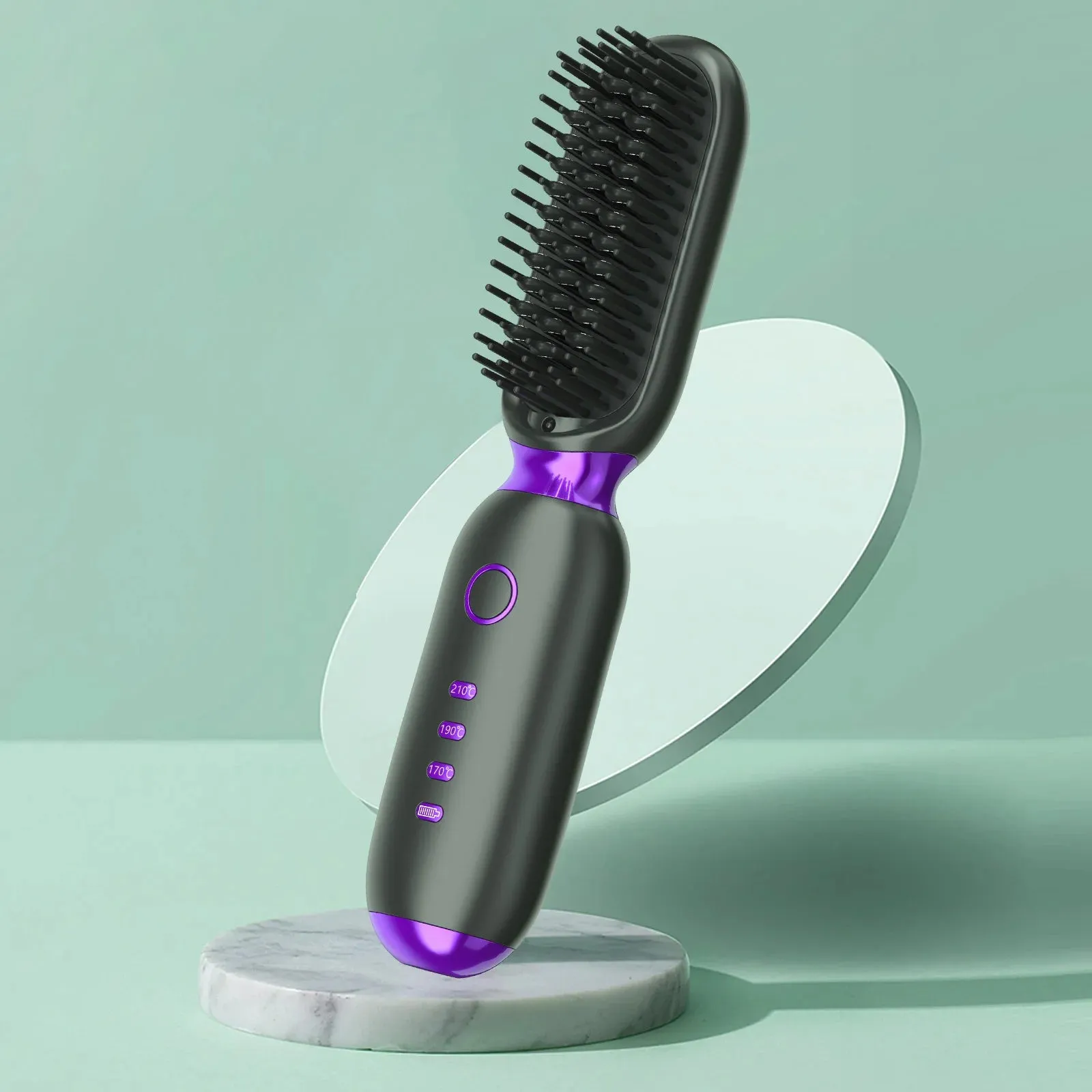 Multi Purpose Smoothing Ceramic Hair Straightener Brush