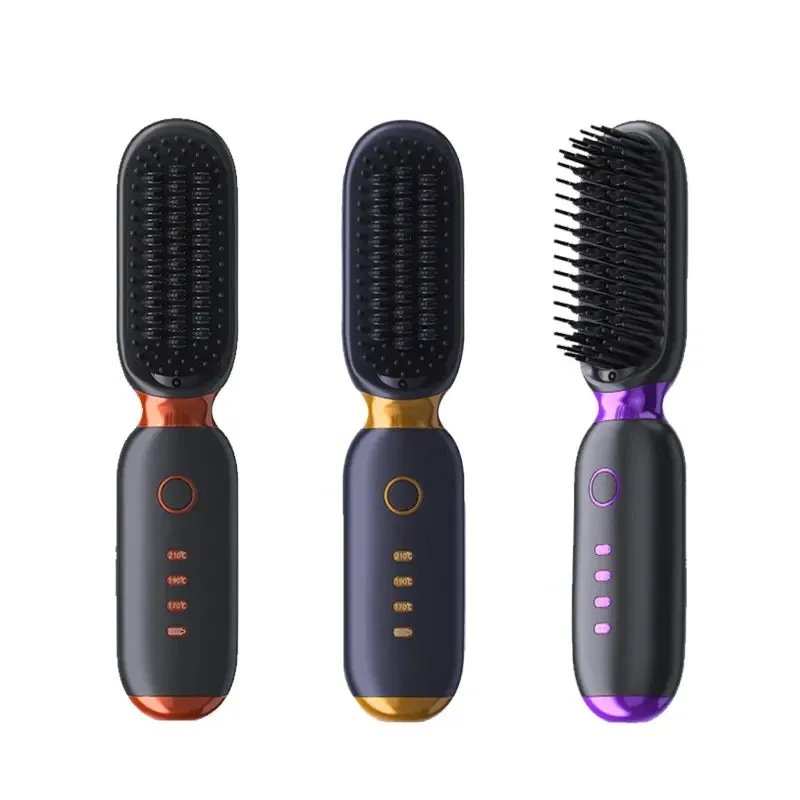 Multi Purpose Smoothing Ceramic Hair Straightener Brush