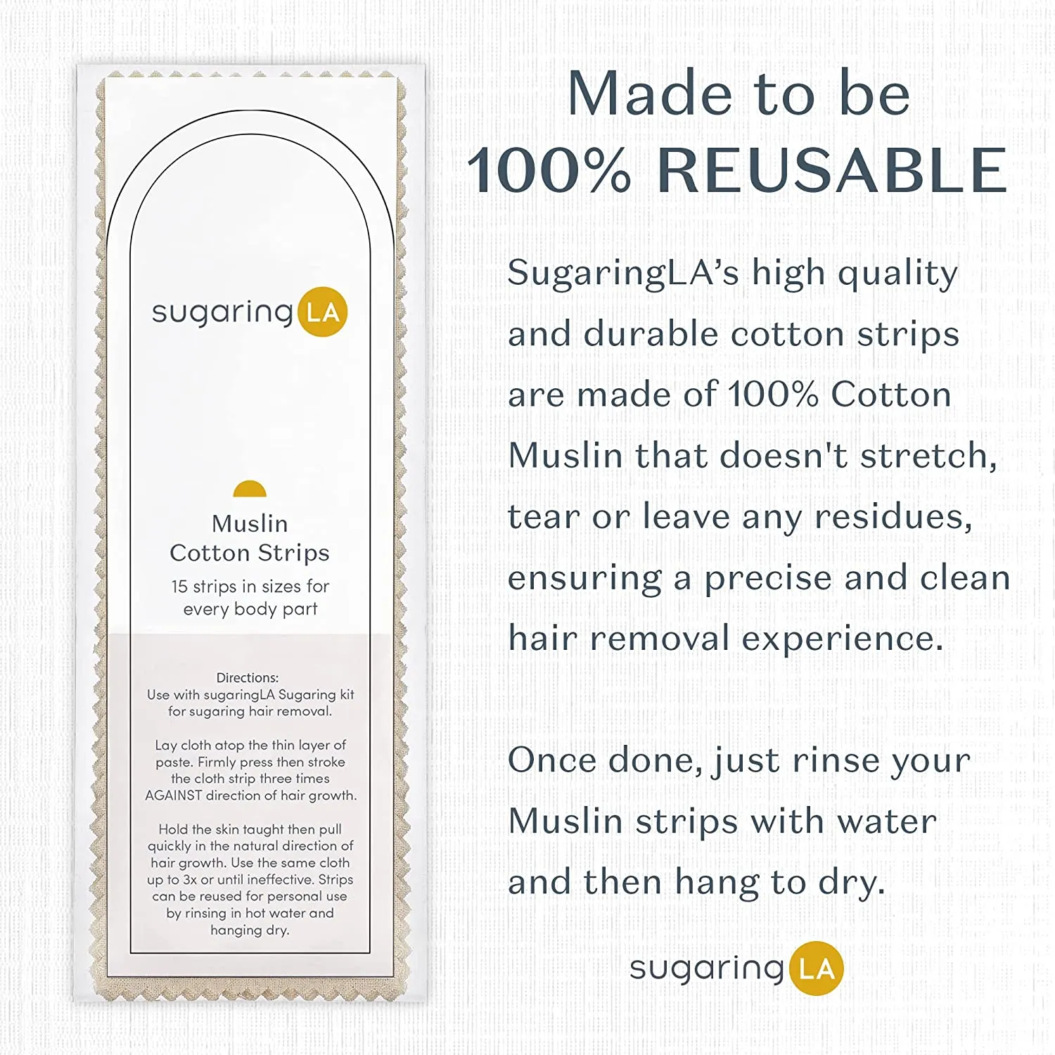 Muslin Cotton Sugaring Strips