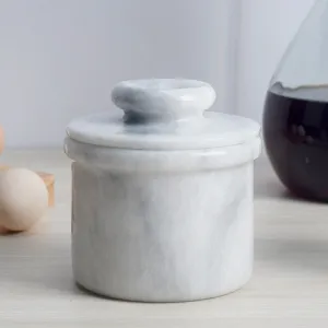 Natural Marble Butter Dish - Butter Crock