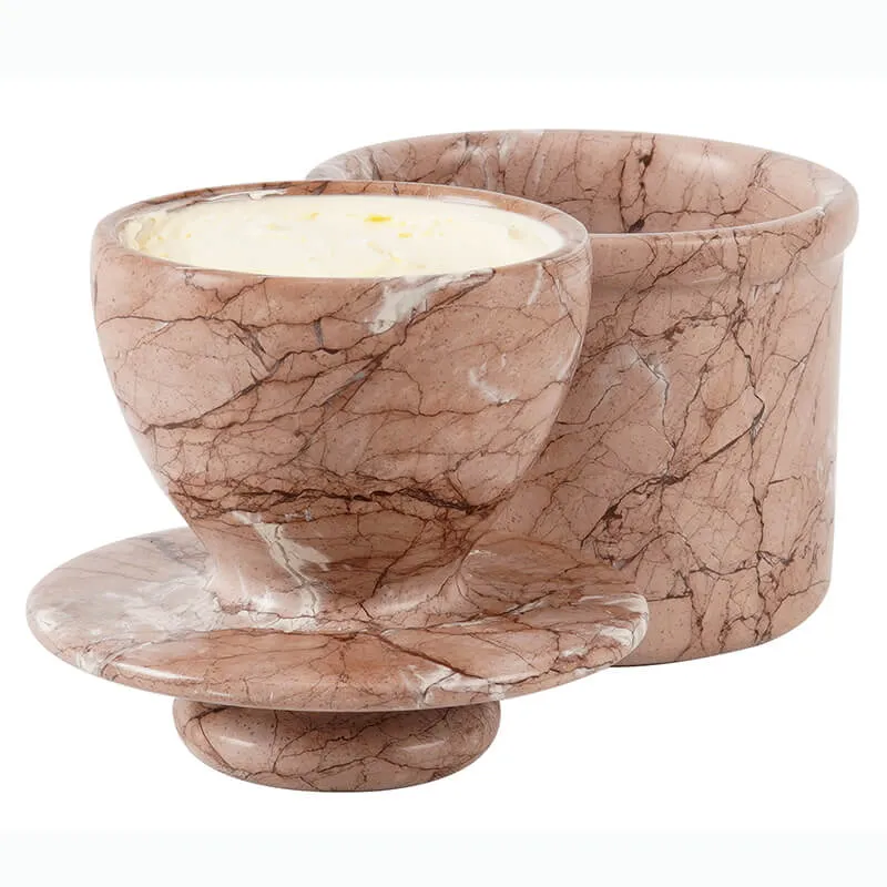 Natural Marble Butter Dish - Butter Crock