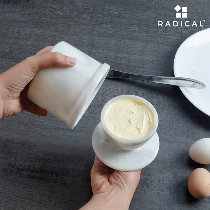 Natural Marble Butter Dish - Butter Crock