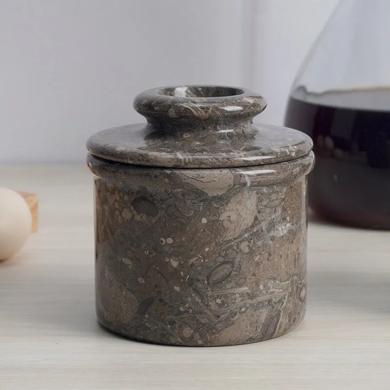 Natural Marble Butter Dish - Butter Crock