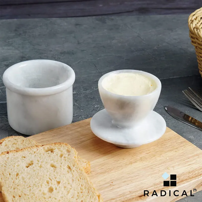 Natural Marble Butter Dish - Butter Crock
