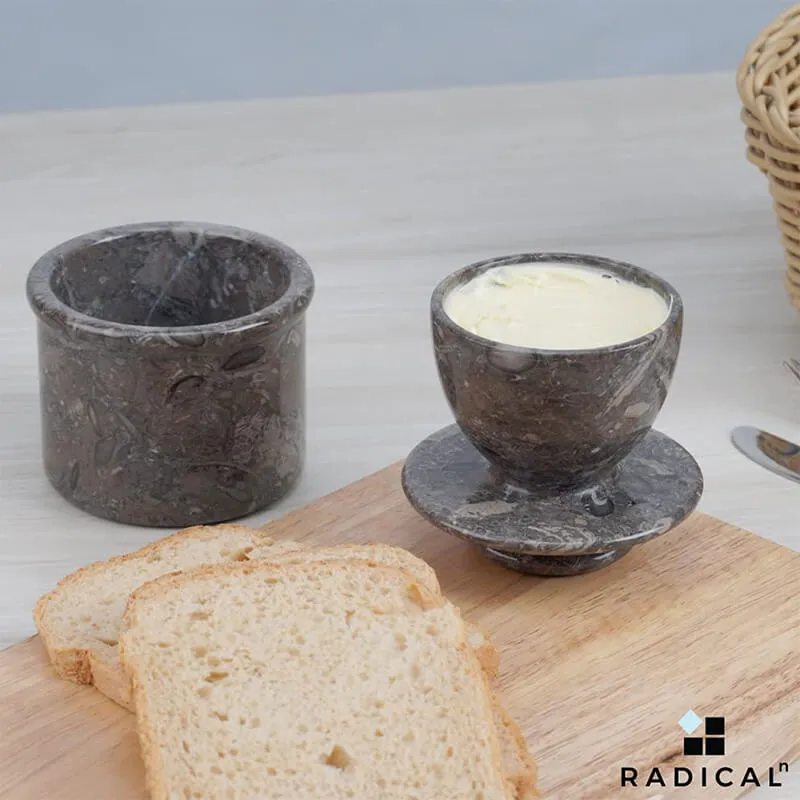 Natural Marble Butter Dish - Butter Crock