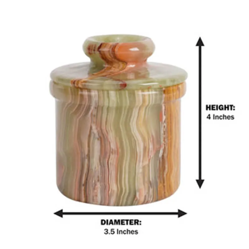 Natural Marble Butter Dish - Butter Crock