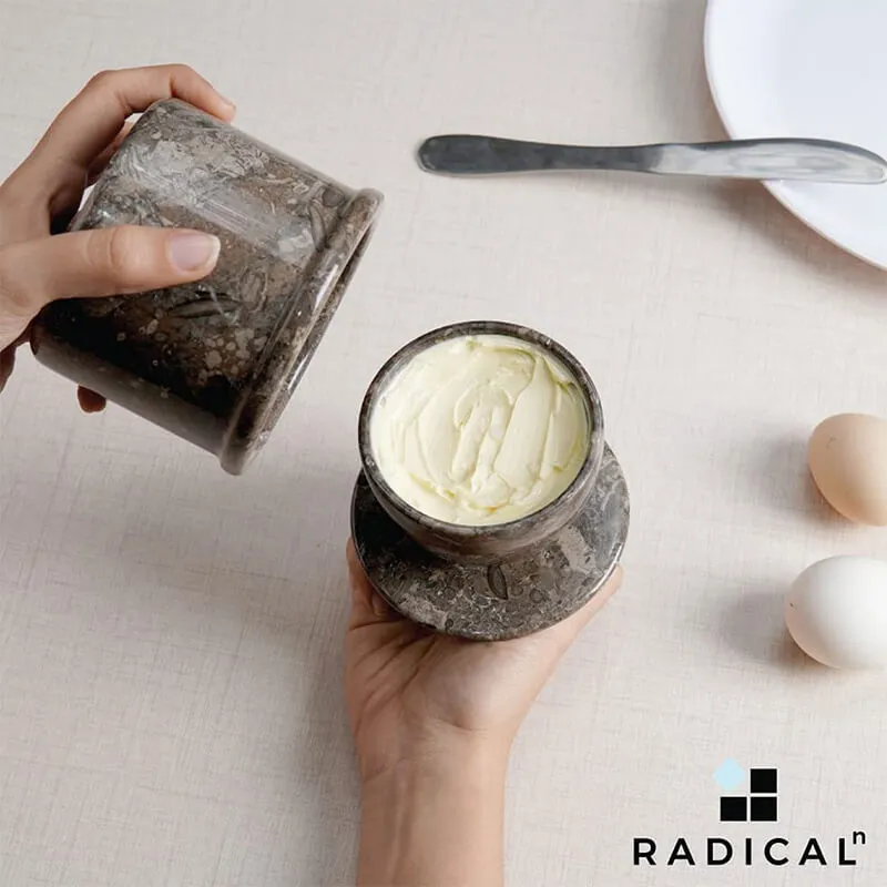 Natural Marble Butter Dish - Butter Crock