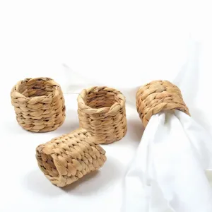 Natural Rattan Napkin Ring Set