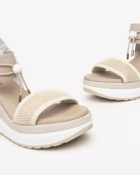 Nerogiardini - E410680D Beige Sporty Wedge