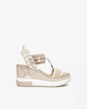 Nerogiardini - E410680D Beige Sporty Wedge