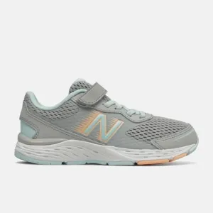 New Balance Kids YA680GM6 V6 PSV Bungee Medium Rain Cloud/Pale Blue/Mango