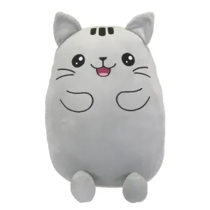 New Kid Connection 16''H plush light grey cat, Soft, smooth, and snuggly