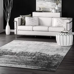 New nuLOOM Alayna Abstract Area Rug, 3' x 5', Black! Perfect for high traffic areas!