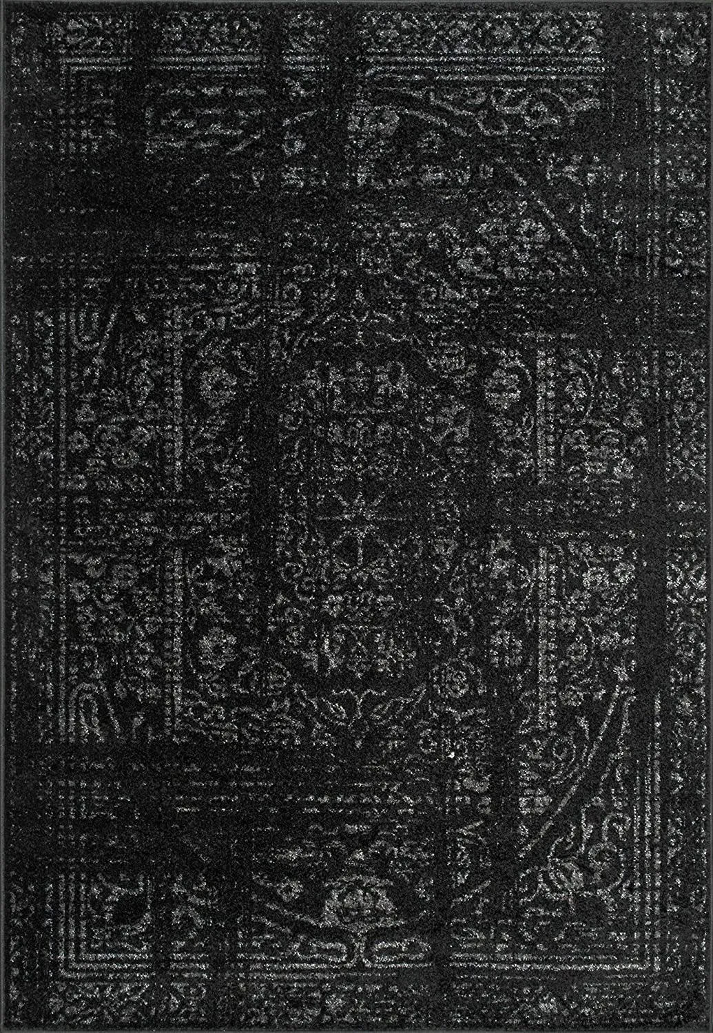 New nuLOOM Arlena Vintage Area Rug, 4' x 6', Black! Made in Turkey!