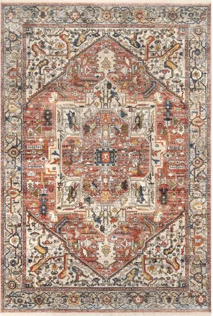New nuLOOM Ehtel Medallion Fringe Accent Rug, 2' x 3', Orange! Retails $52 