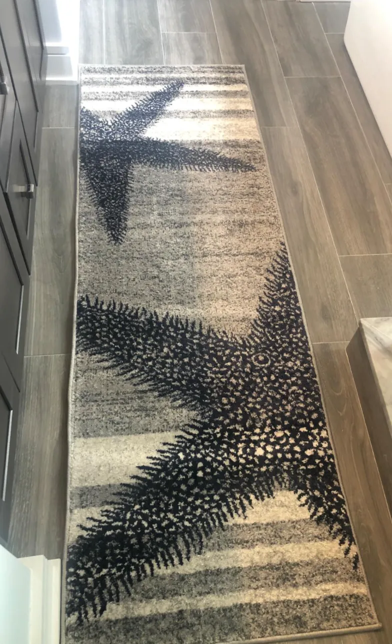 New nuLOOM Thomas Paul Coastal Beachy Starfish Runner Rug, 2' 6" x 8', Grey