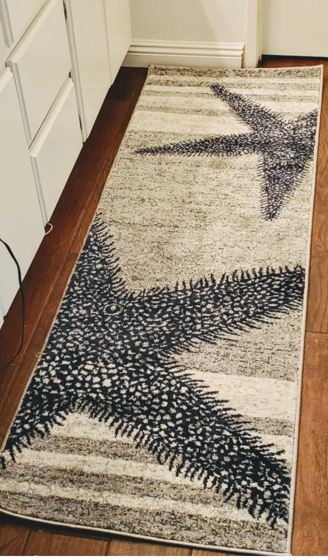 New nuLOOM Thomas Paul Coastal Beachy Starfish Runner Rug, 2' 6" x 8', Grey