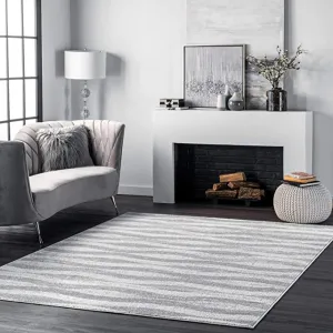New nuLOOM Tristan Contemporary Area Rug, 3' x 5', Grey! Perfect for high traffic areas of your home