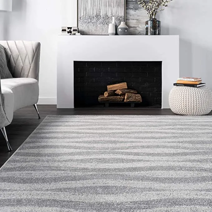 New nuLOOM Tristan Contemporary Area Rug, 3' x 5', Grey! Perfect for high traffic areas of your home