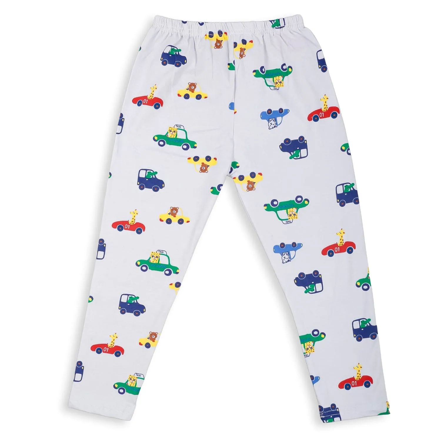 Night Suit Cotton Tshirt And Pyjama My Favourite Car Blue