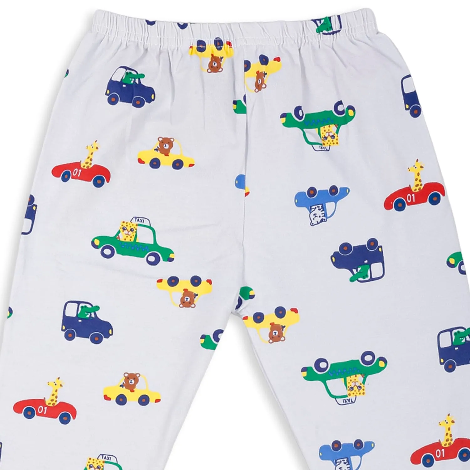 Night Suit Cotton Tshirt And Pyjama My Favourite Car Blue