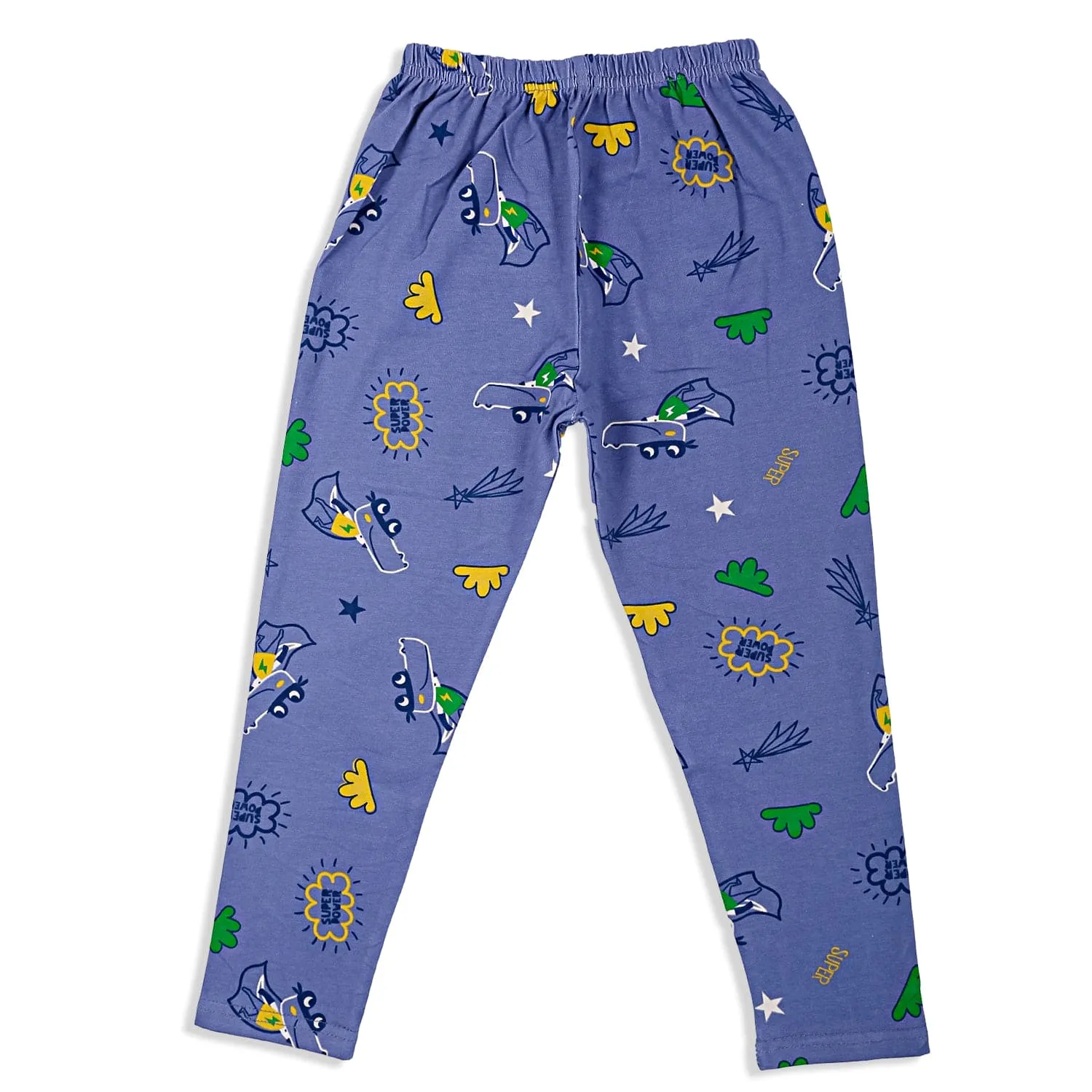 Night Suit Cotton Tshirt And Pyjama Super Frog Grey