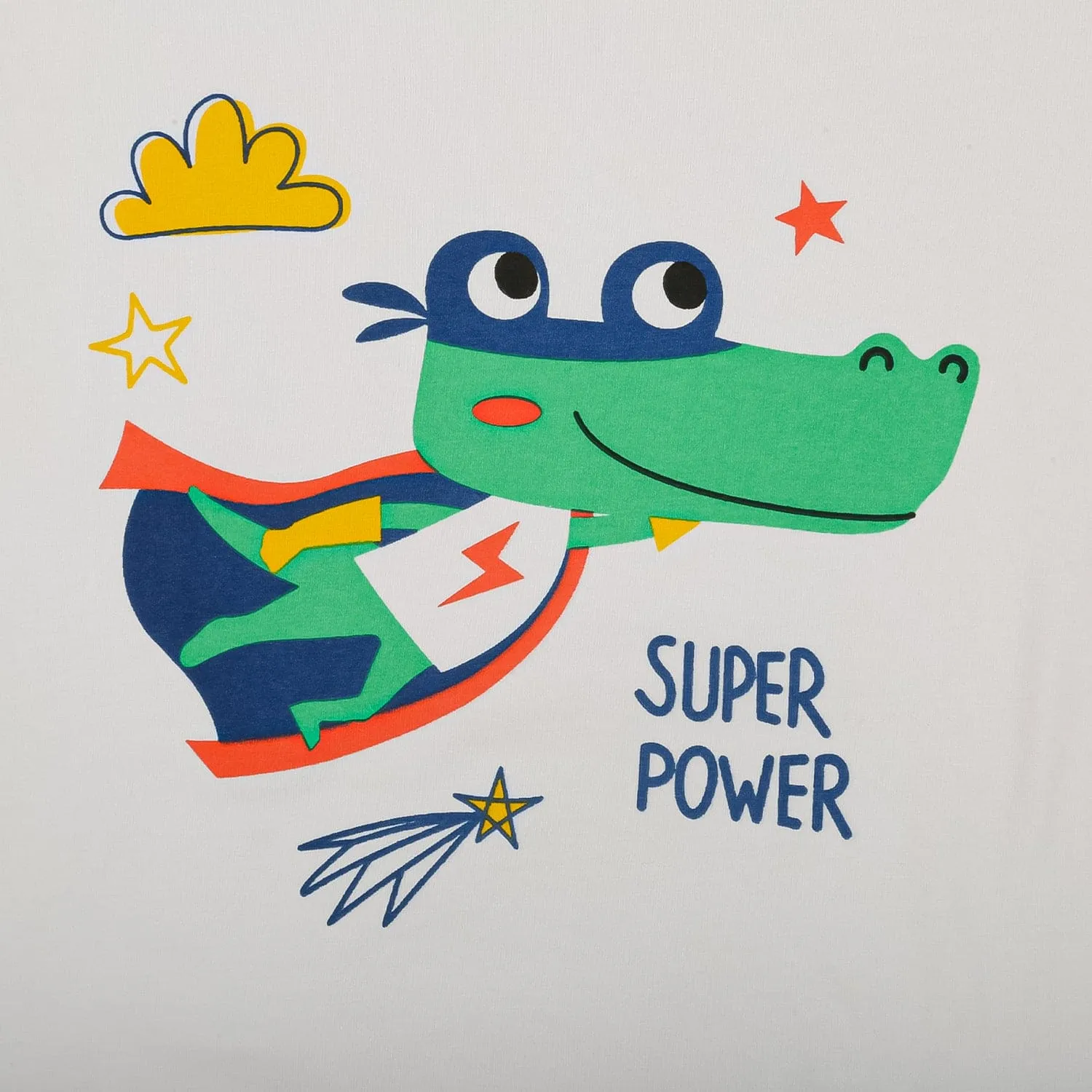 Night Suit Cotton Tshirt And Pyjama Super Frog Grey