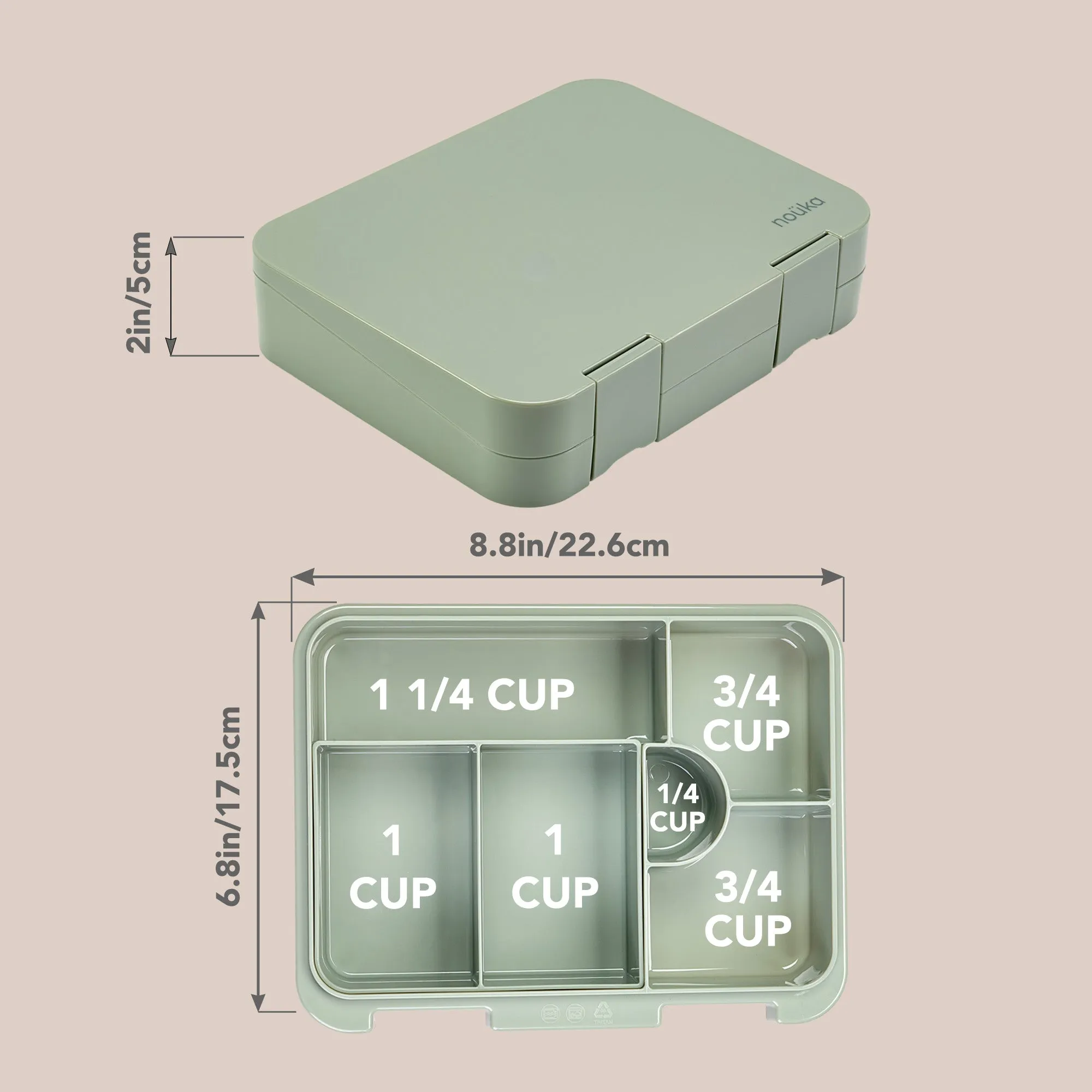 noüka Grand Bento Lunch Box - Wave (Min. of 2 PK, Multiples of 2 PK)
