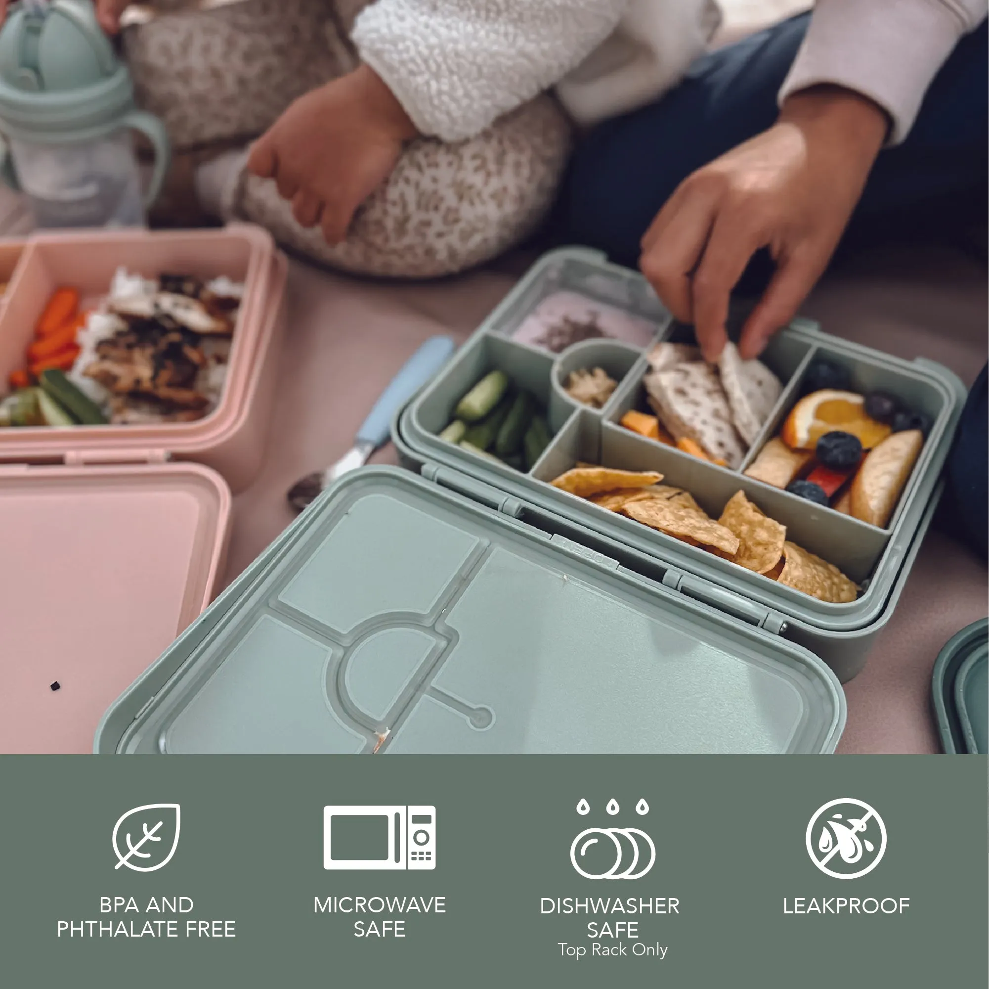 noüka Grand Bento Lunch Box - Wave (Min. of 2 PK, Multiples of 2 PK)