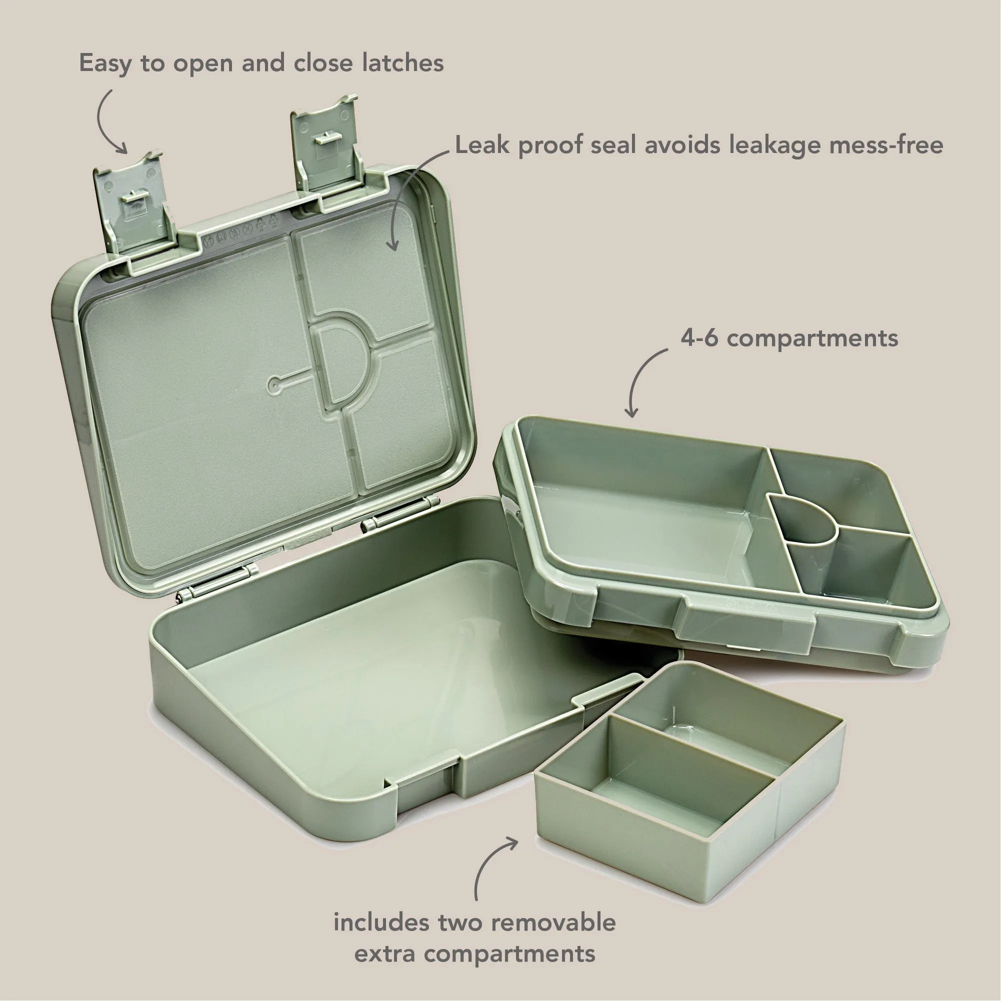 noüka Grand Bento Lunch Box - Wave (Min. of 2 PK, Multiples of 2 PK)