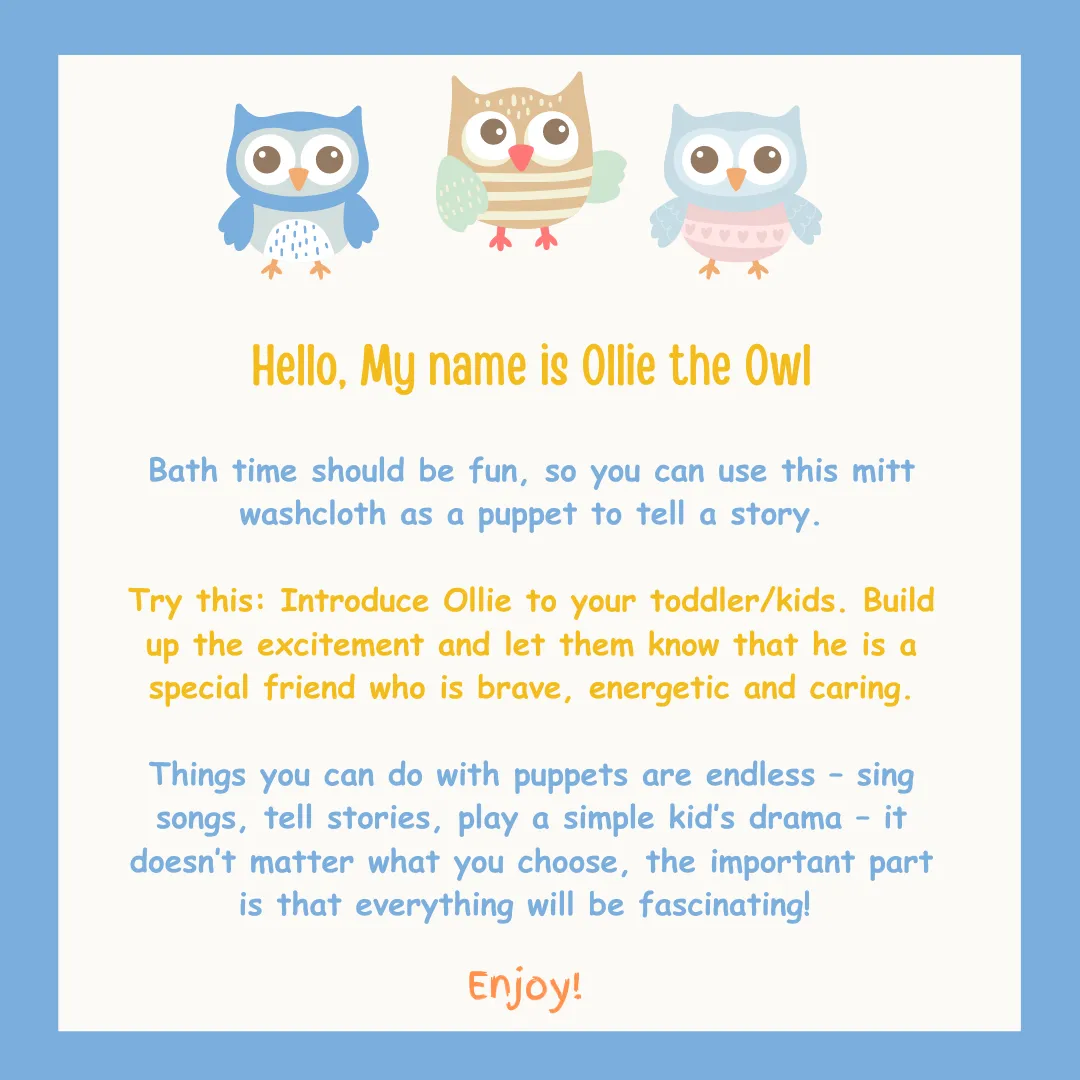 Ollie the Owl - Terry Bath  Mitt